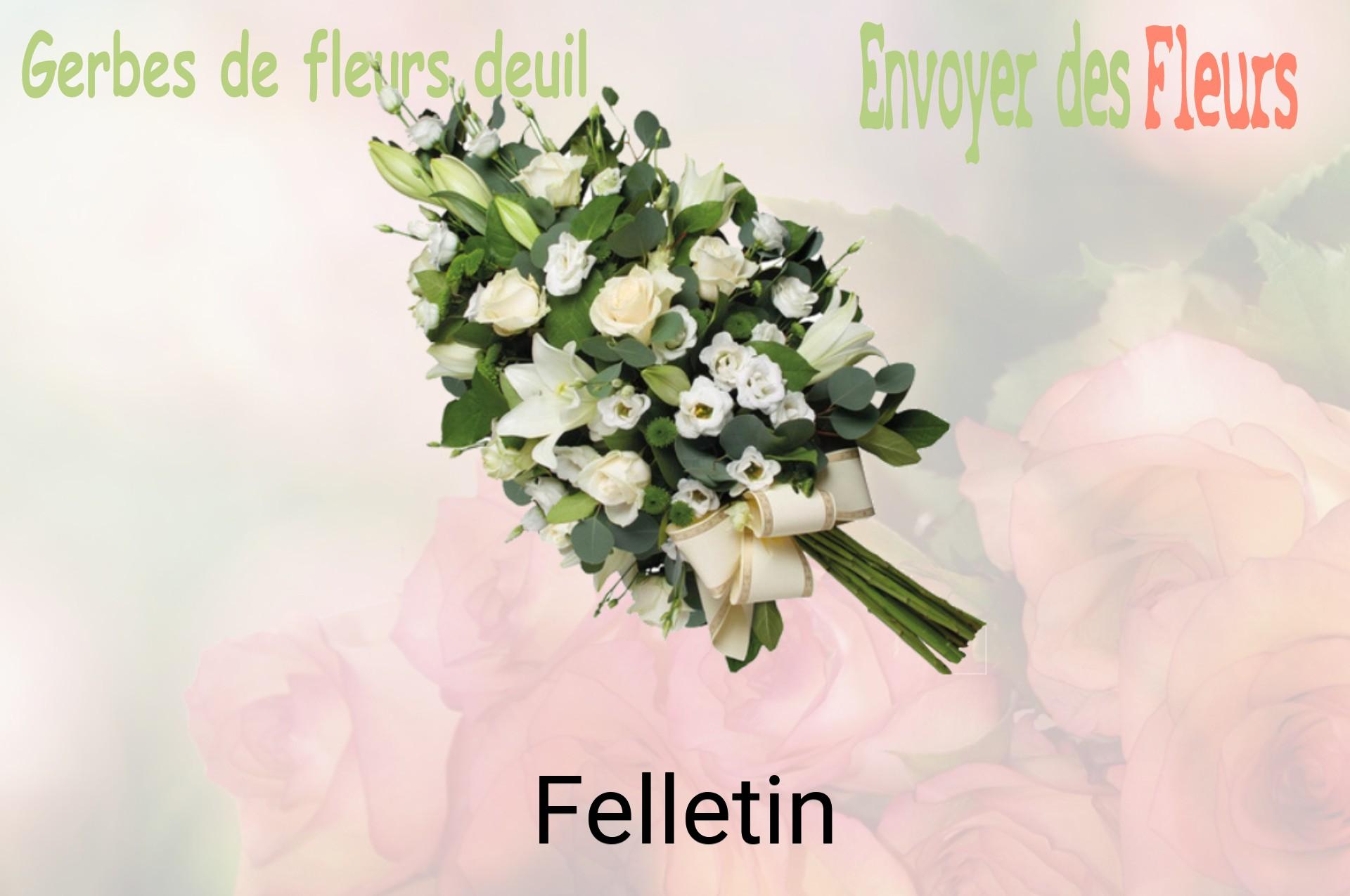 Gerbe de fleurs de deuil livrée à Felletin